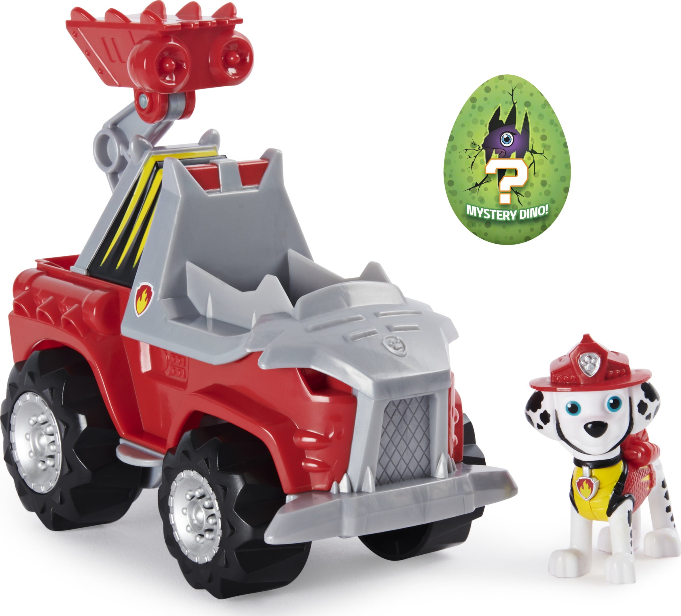 PAW Patrol， Dino Rescue Marshall’s Deluxe Rev Up Vehicle with Mystery Dinosaur Figure
