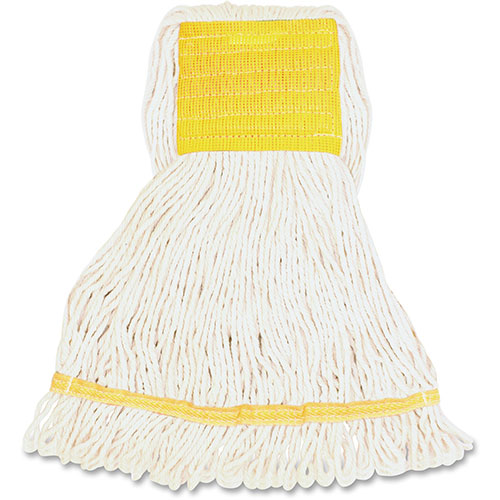 Genuine Joe Small Blend Wide Band Loop Mop | White | GJOSWH5BEA