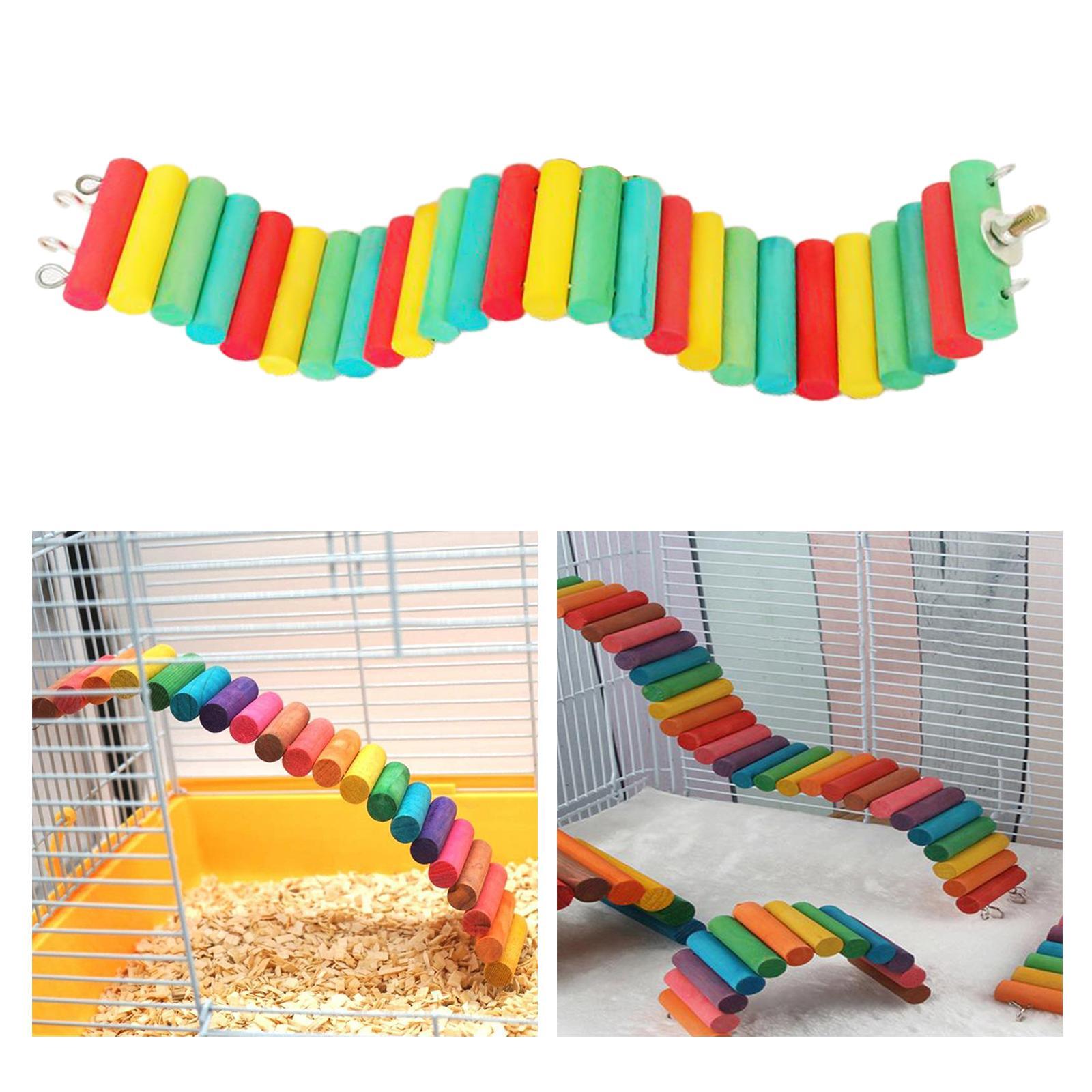 Healthy Hamster Bridge Ladder Swing Cage Toy Hamster Gerbil Parrot Resting Stand Rack Rack Hanging Perches- Einfach zu installieren 30x7.5cm