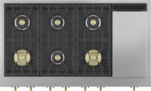 Monogram ZGU486NDTSS 48quot Professional Gas Rangetop with 6 Burners and