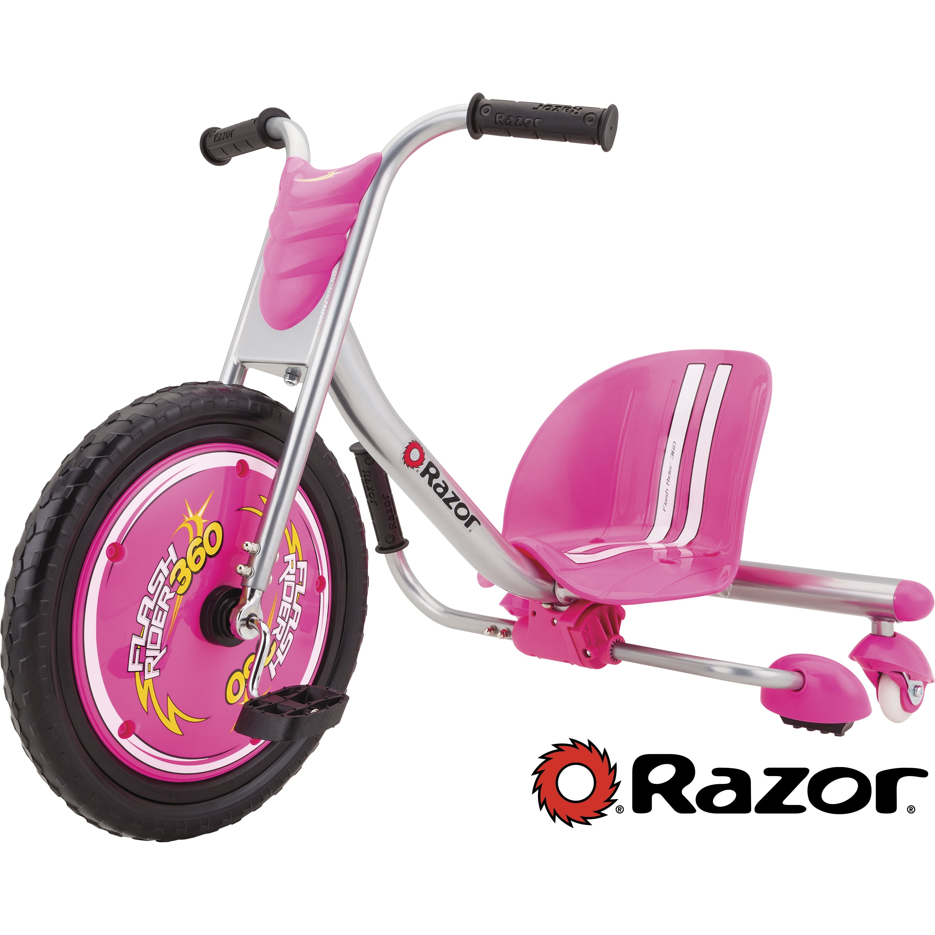 Razor FlashRider 360 Tricycle with Sparks - Pink， 16