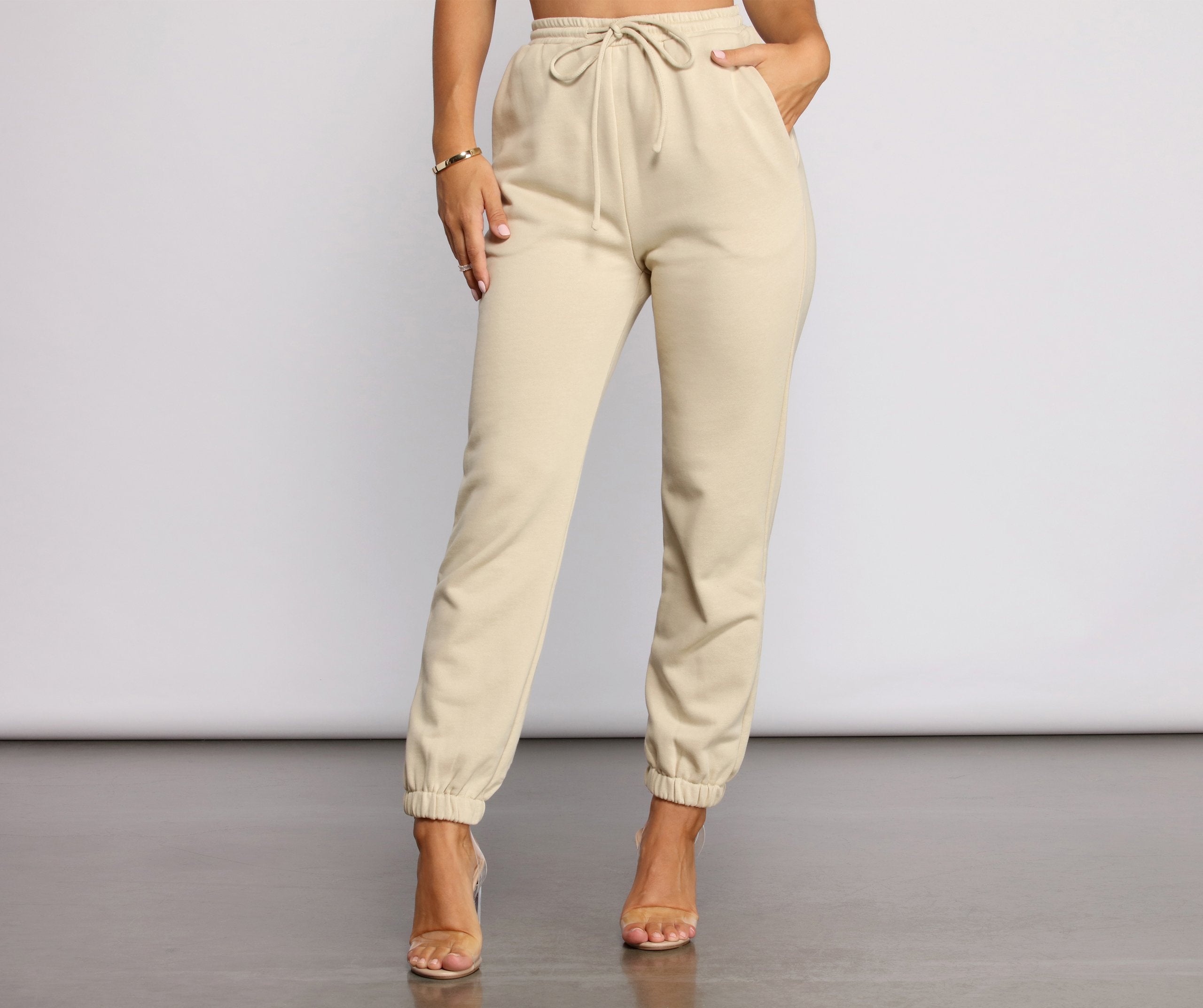 CLEARANCE - Basic Mood High Waist Joggers