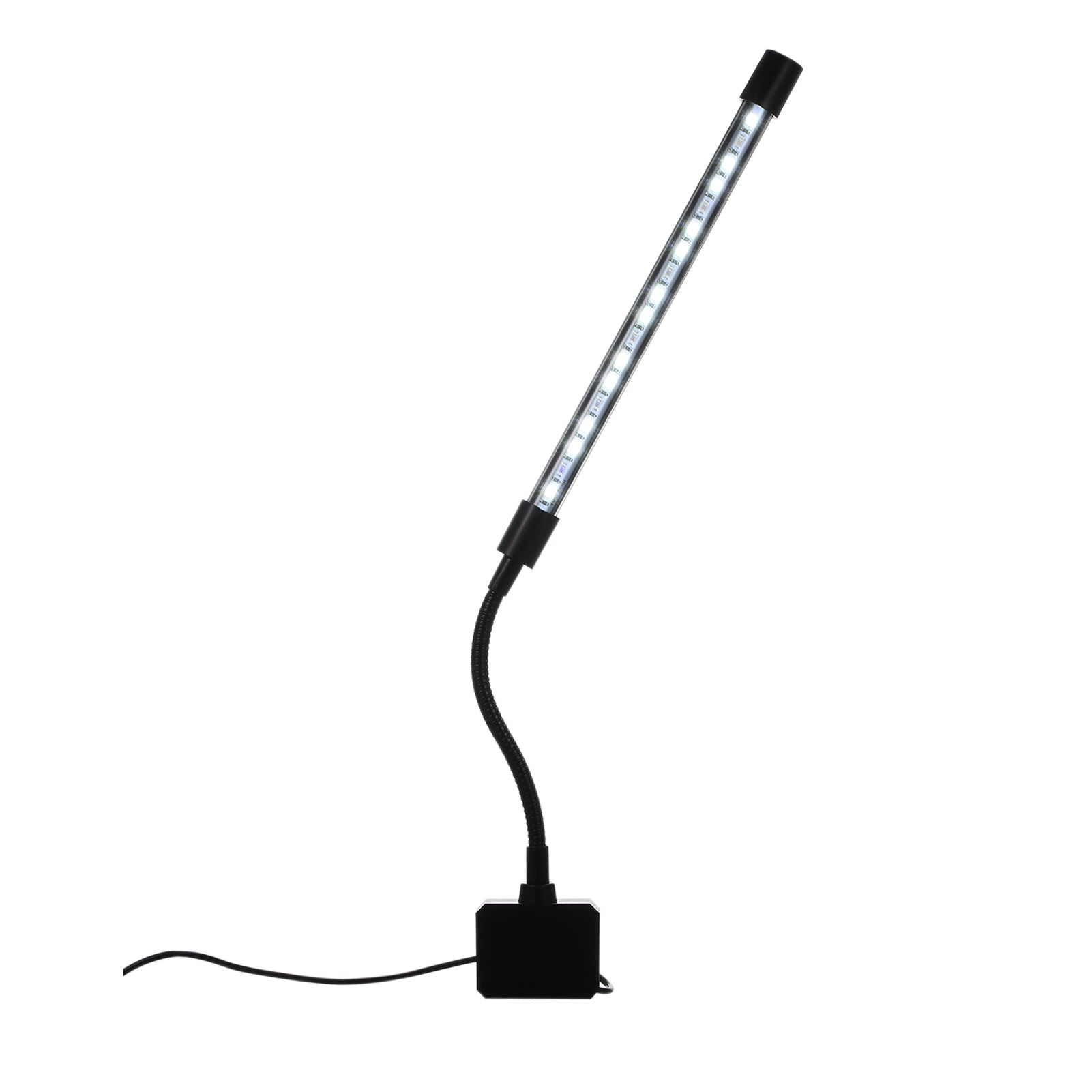 CACAGOO D C 5V 7W 18 LED Aquarium Light Fish Jar Clamp Clip View Lamp USB Powered Operated 3 Colors Changeable 10 Levels Adjustable Brightness Dimmable Flexible Bendable Foldable Tube Design Por