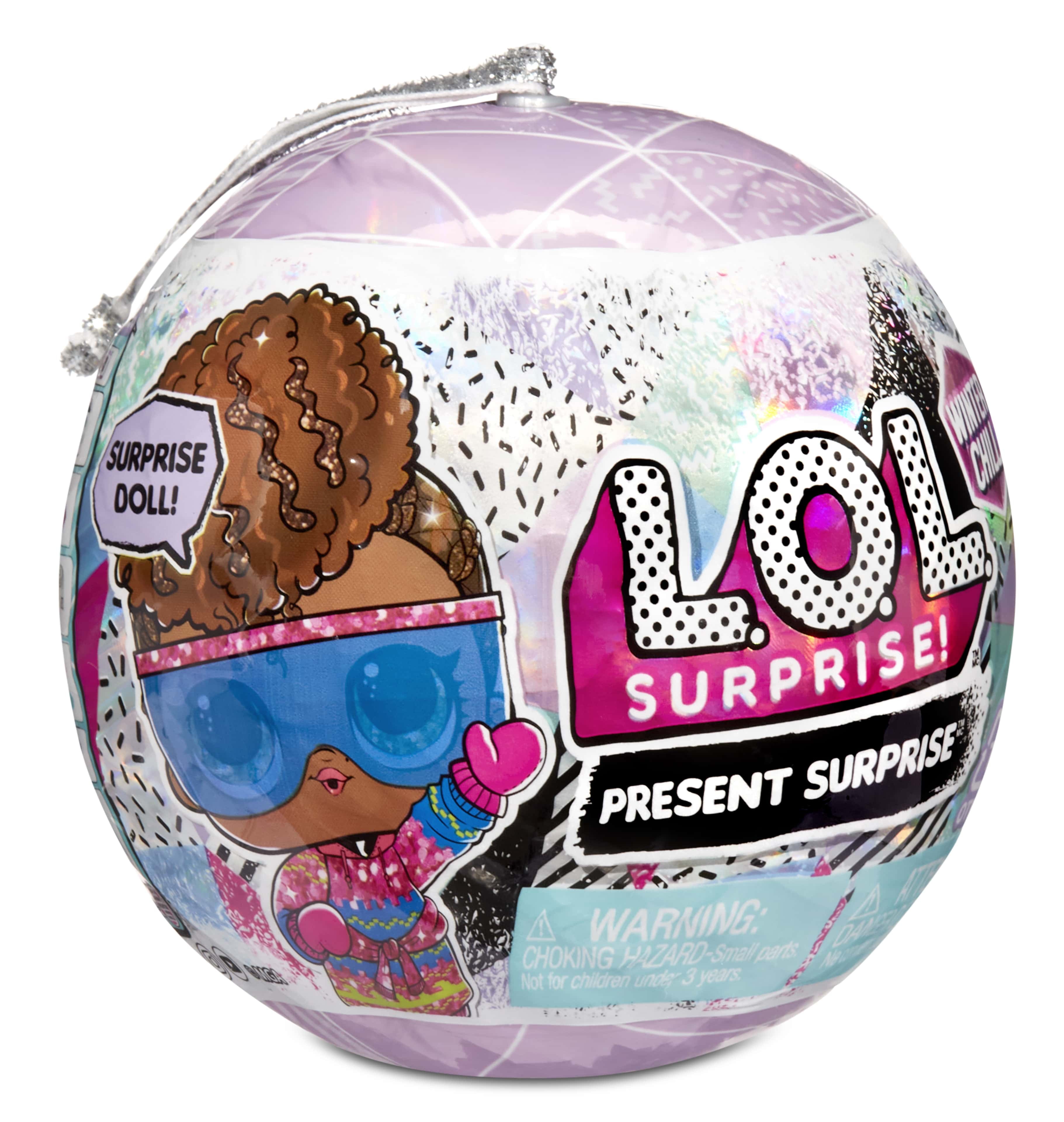 LOL Surprise Winter Chill Dolls With 8 Surprises Including Collectible Doll, Fashions, Doll Accessories, Holiday Ornament Reusable Packaging – Great Gift for Girls Ages 4+
