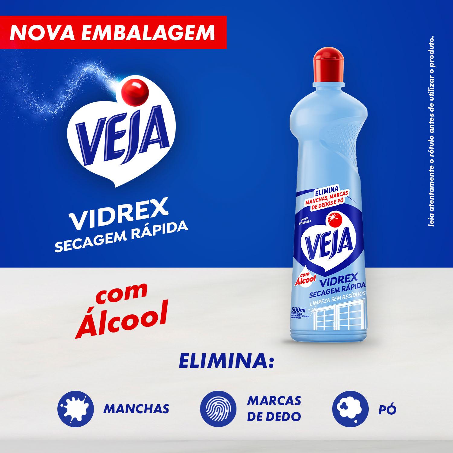 Limpa Vidros Veja Vidrex Tradicional 500ml