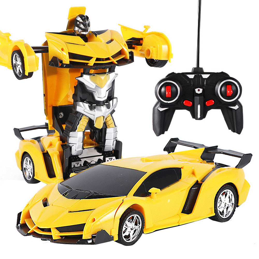 〖Hellobye〗1：18 Electric Remote Control Car1 Button Remote Control Deformable Vehicle Robot