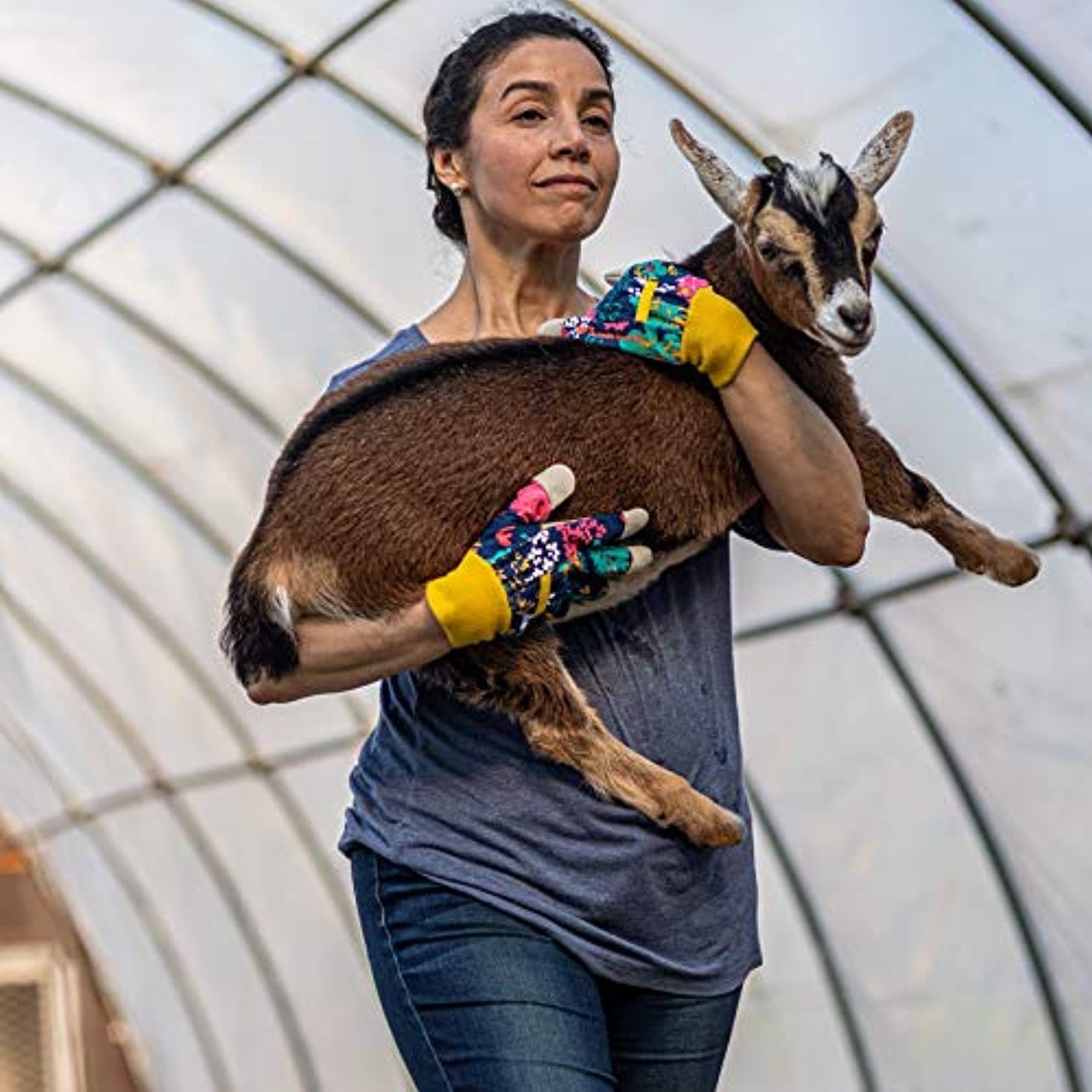 Wells Lamont 7011005 Women Indoor & Outdoor Liberty Print Gardening Gloves, Multi Color - Small - 2 Count