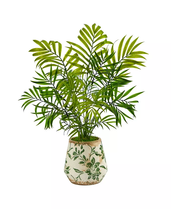 Nearly Natural Mini Areca Palm Artificial Plant in Floral Vase