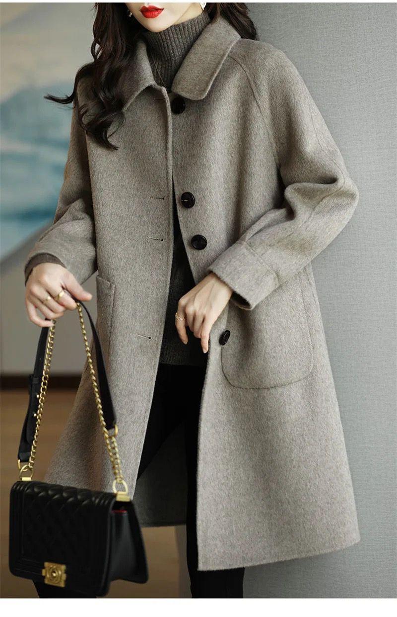 Casaco Longo Elenir Moda Europeia  / O Mais Chique, Atemporal e Imponente para o Outono Inverno 2024!