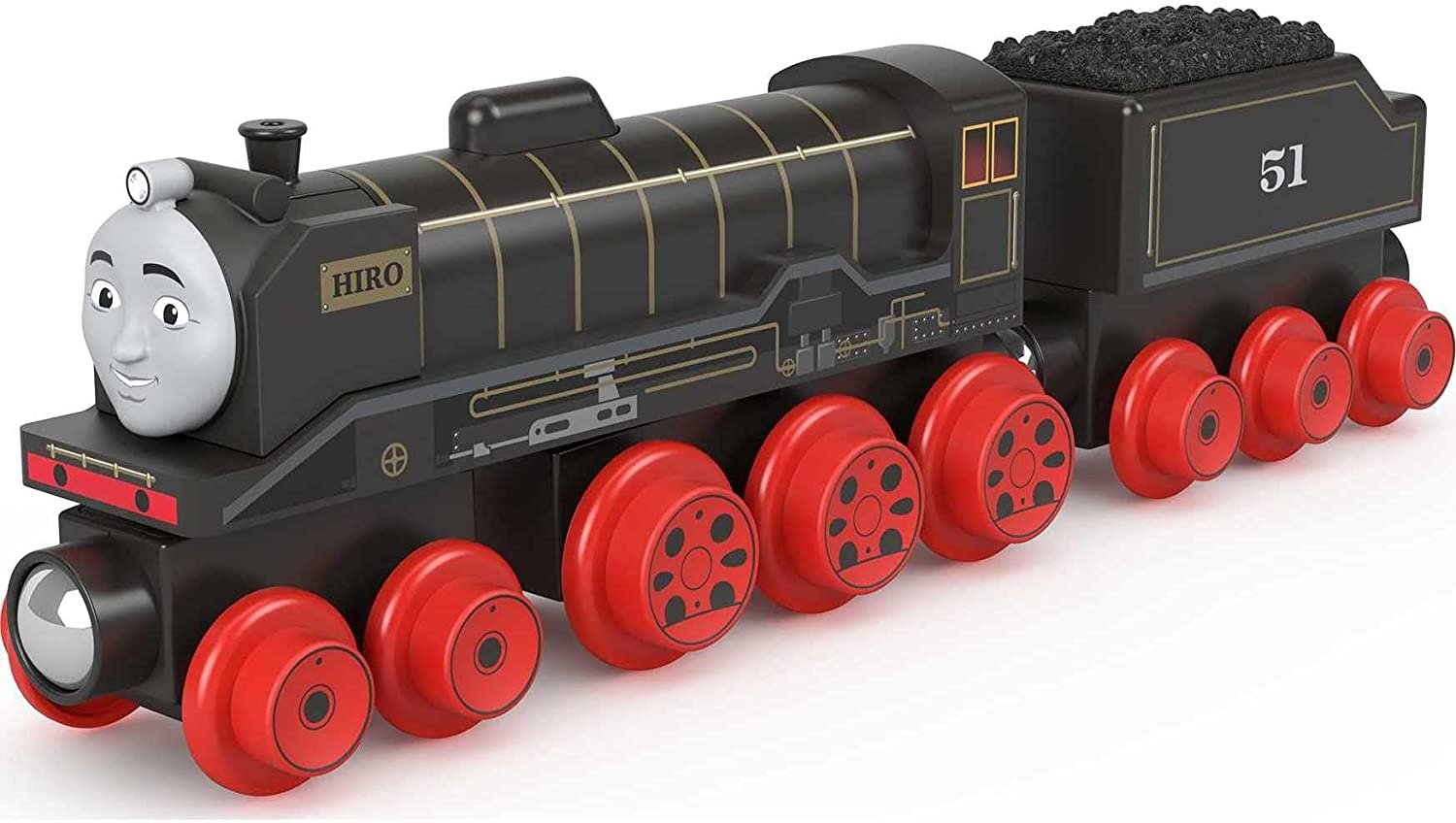 Fisher-Price MTTHBK11 Thomas and Friends Wood Hiro Engine and Car Toy - 3 Piece