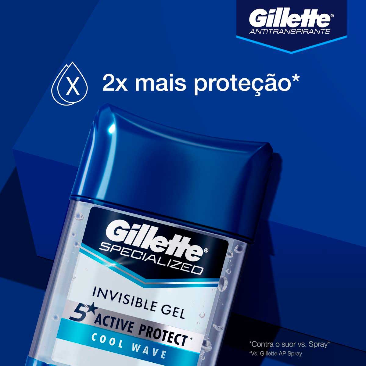 Desodorante Antitranspirante Gillette Specialized Cool Wave Gel 82g