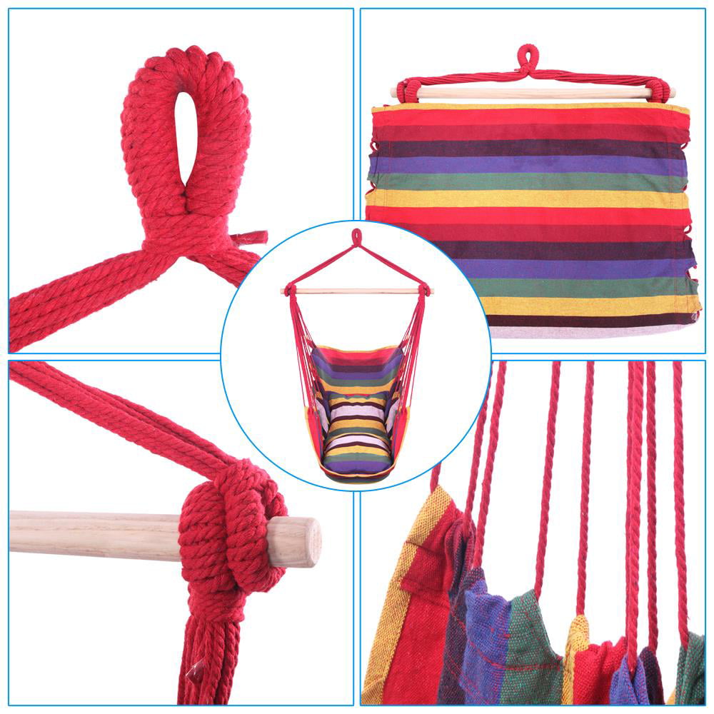 Ktaxon Hanging Rope Hammock Chair Swing Seat for Any Indoor or Outdoor Spaces