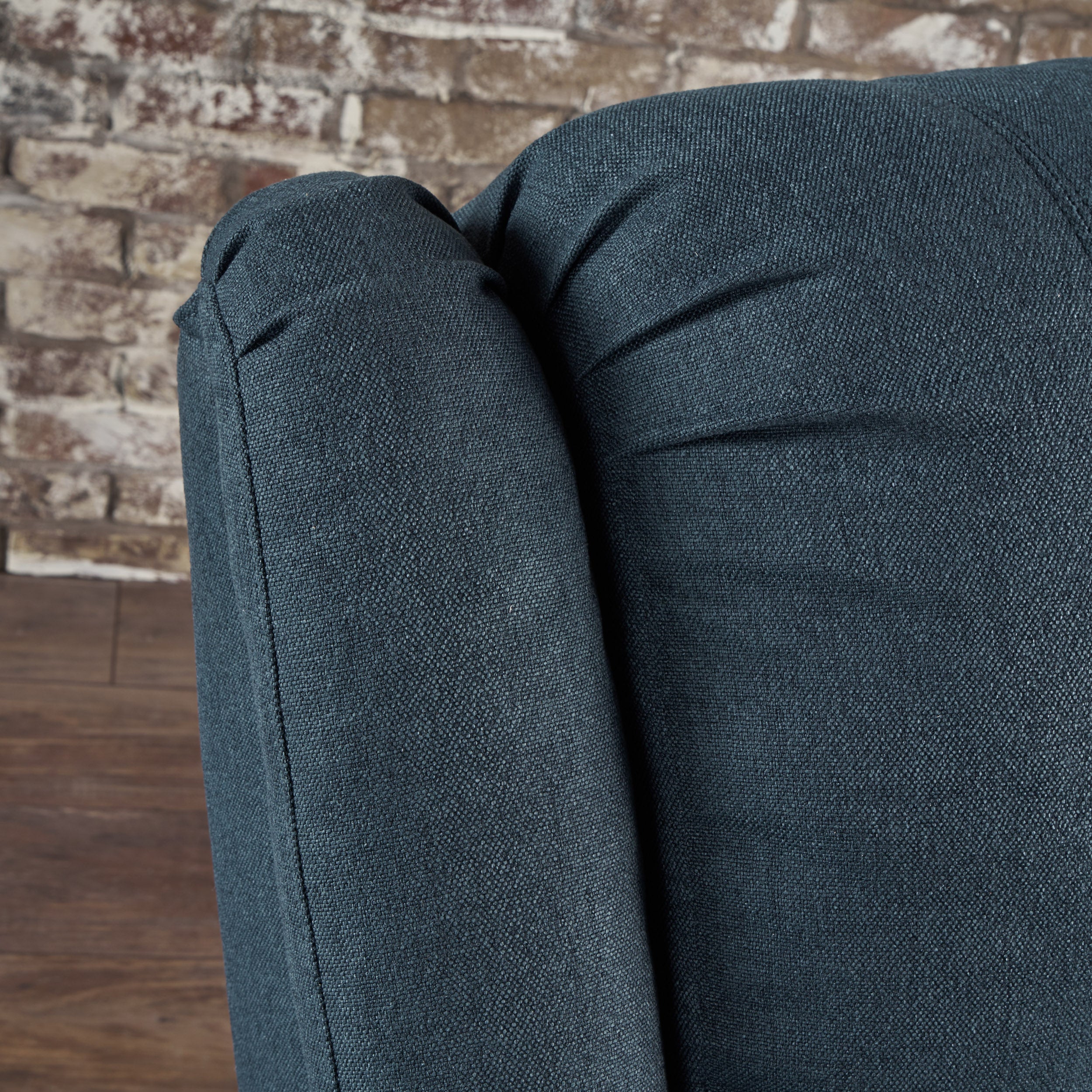 Jemma Tufted Fabric Swivel Gliding Recliner Chair