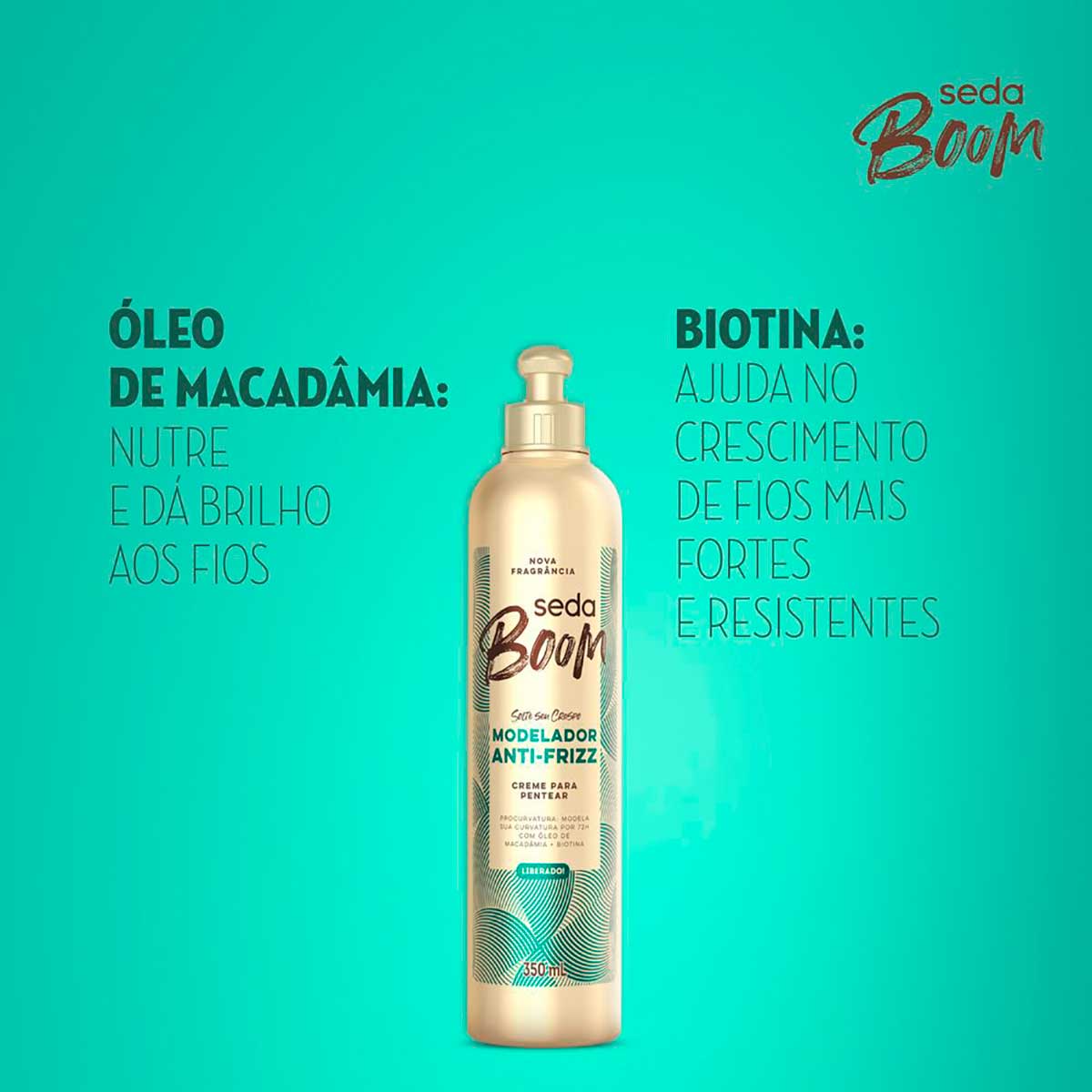 Creme de Pentear Seda Boom Modelador Antifrizz 350ml