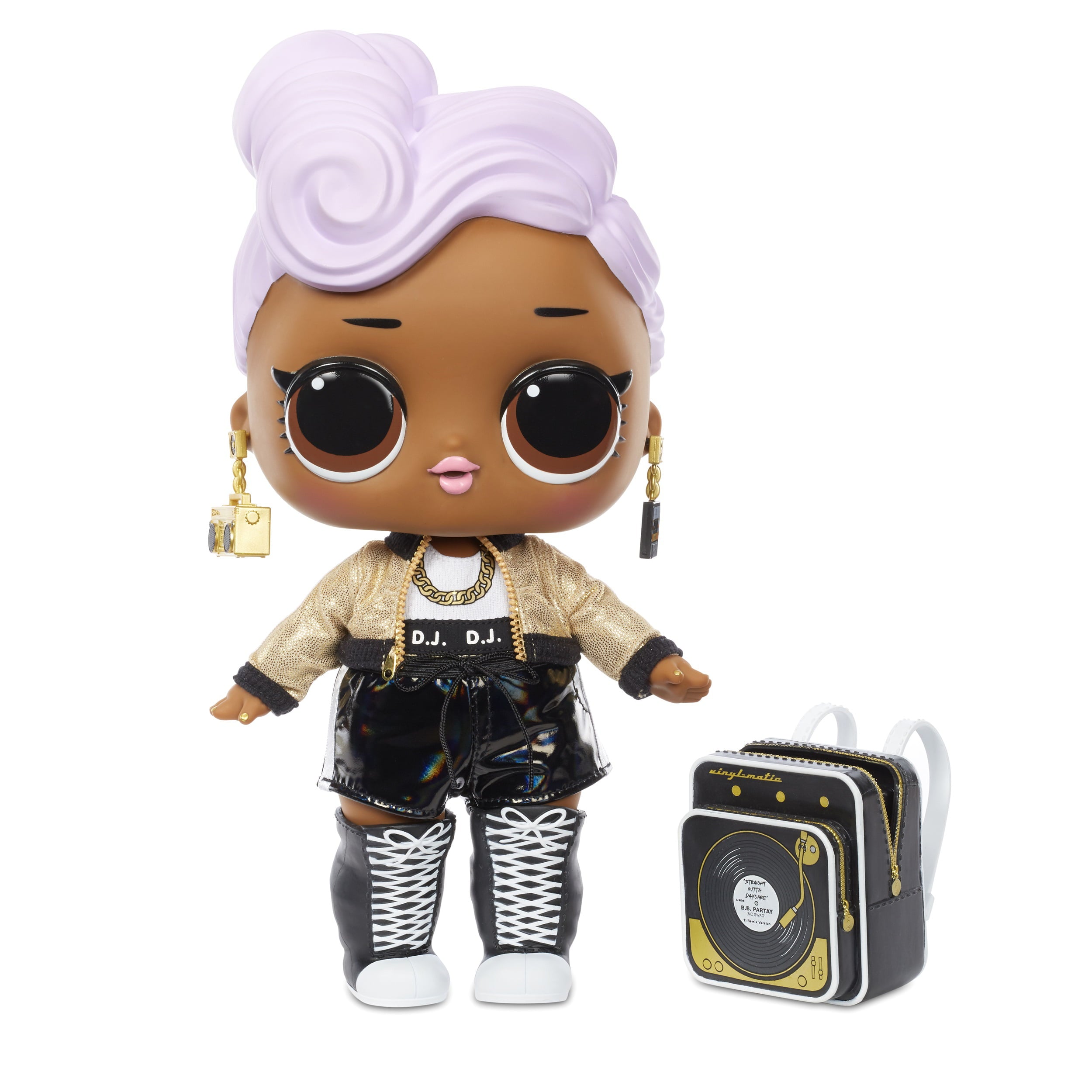 LOL Surprise Big B.B. (Big Baby) D.J. – 11" Large Doll, Unbox Fashions, Shoes, Accessories, Includes Playset Desk, Chair and Backdrop