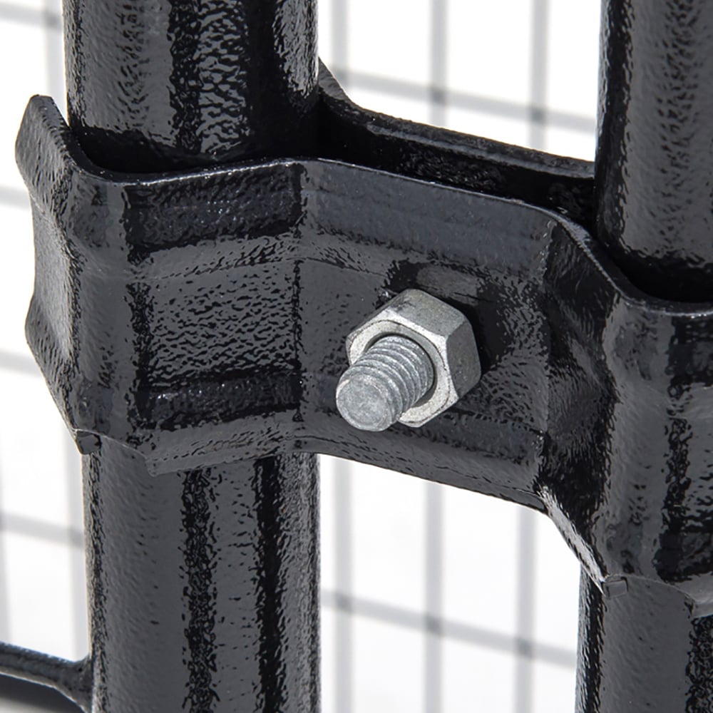 Lucky Dog Uptown Covered Dog Kennel with Lucky Dog Wire Dog Fence Pet Kennel