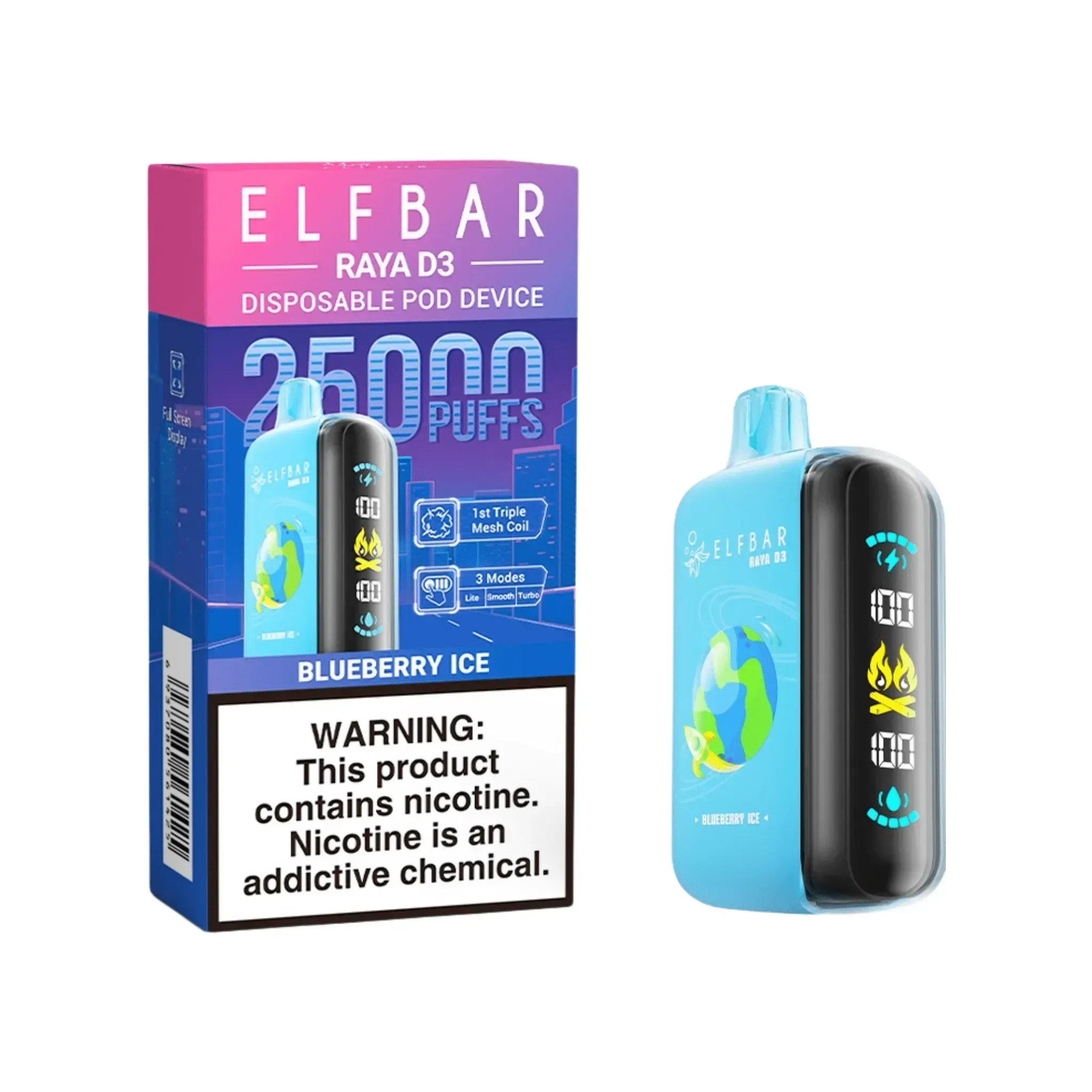 Elf Bar Raya D3 Disposable Vape - 25,000 Puffs