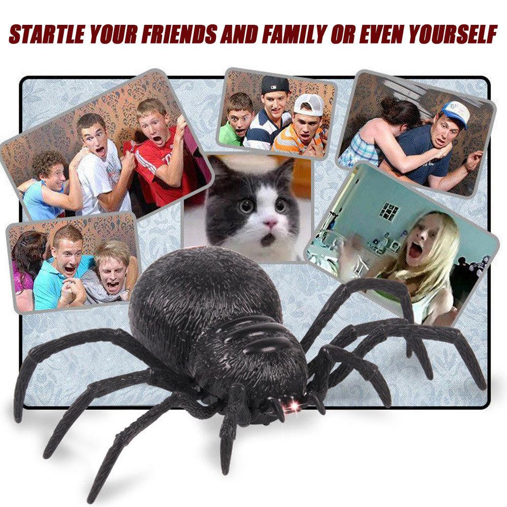 New Year's Deals!Remote Control Spider Scary Wolf Spider Robot Realistic Novelty Prank Toys Gifts on Clearance