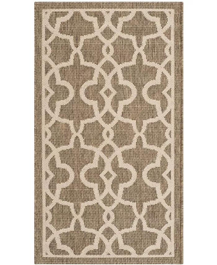 Safavieh Courtyard Mocha and Beige 2'7