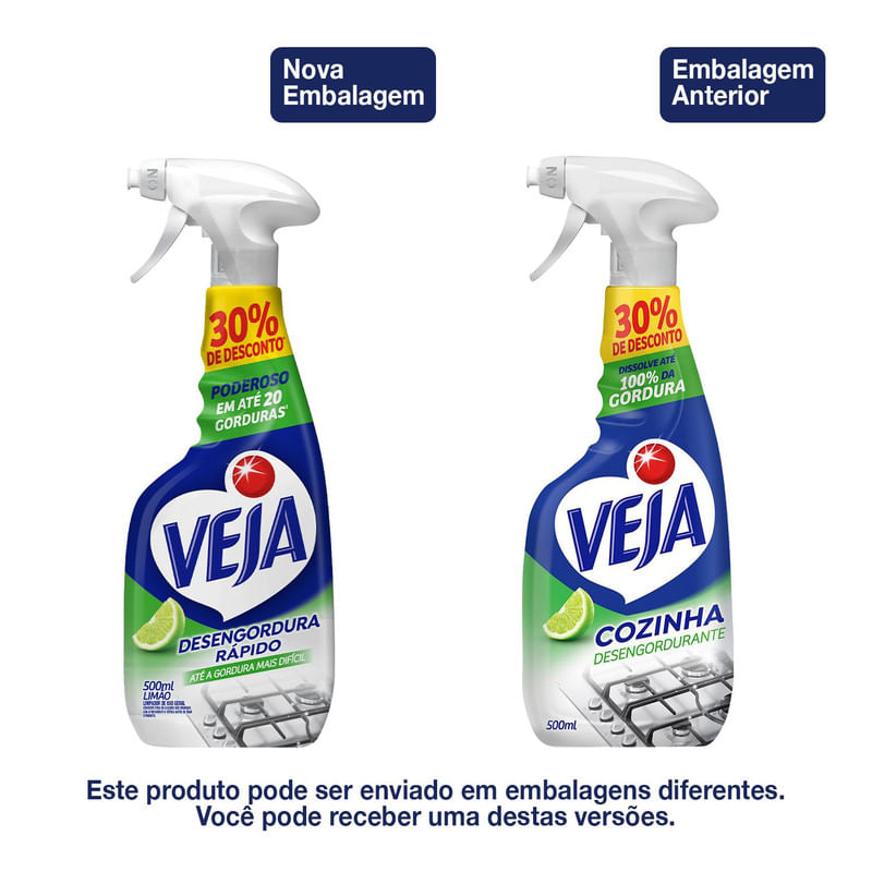 Veja Desengordura Rapido Limpador Spray Limao 500ml Oferta