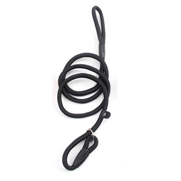 Strong Dog Nylon Adjustable Loop Slip Rope Leash Training Choke Collar 4ft Black