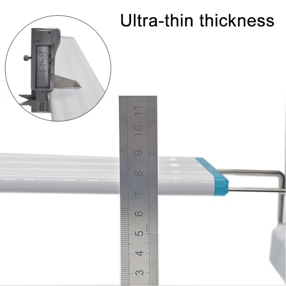 Tomshoo Aquarium LED Light 48cm/18.9in Fish Tank Light 5.12in Extendable Brackets White Blue LEDs for Freshwater Planted Tanks