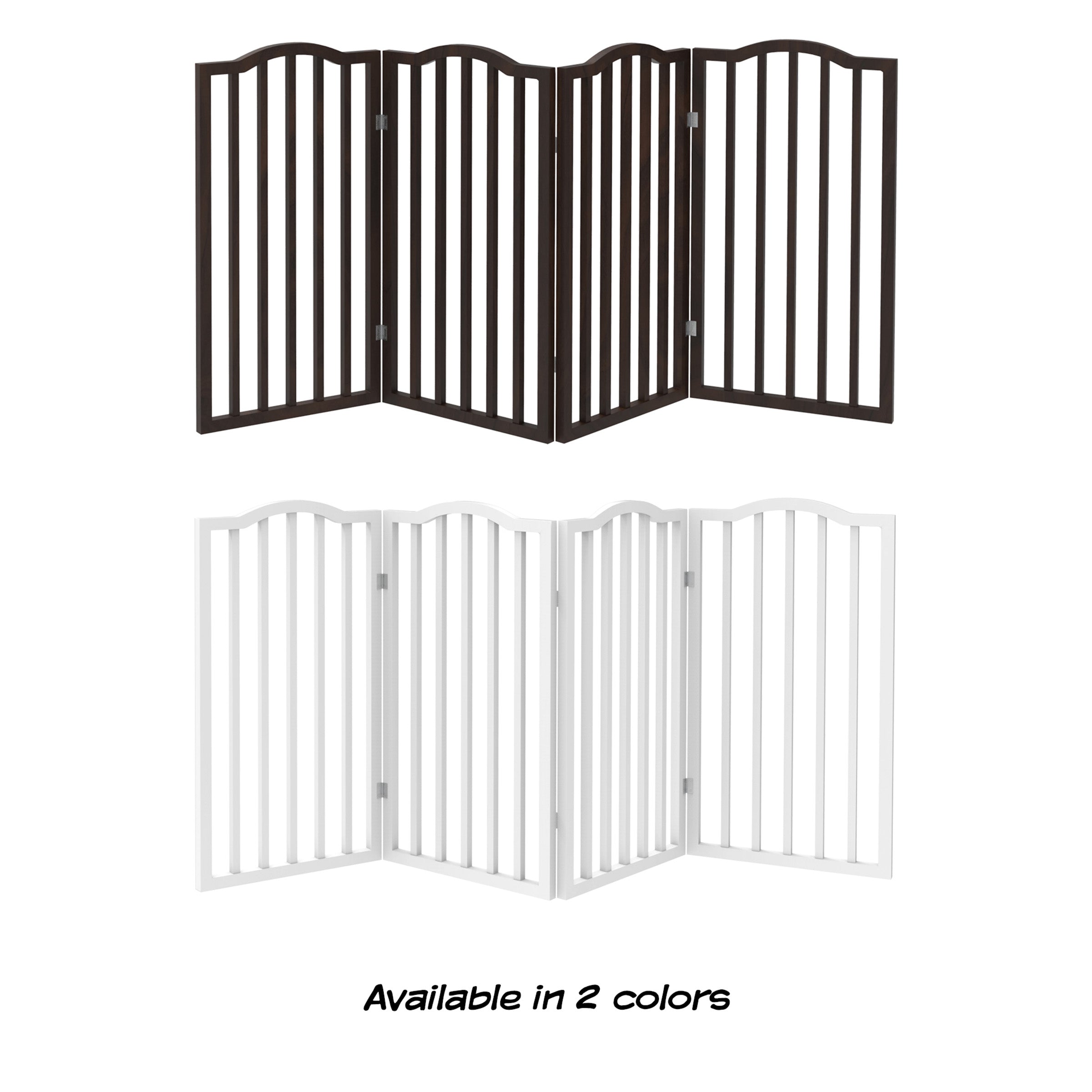 Pet Gate – Dog Gate for Doorways， Stairs or House – Freestanding， Folding， Accordion Style， Wooden Indoor Dog Fence by Petmaker (72x32， Brown)