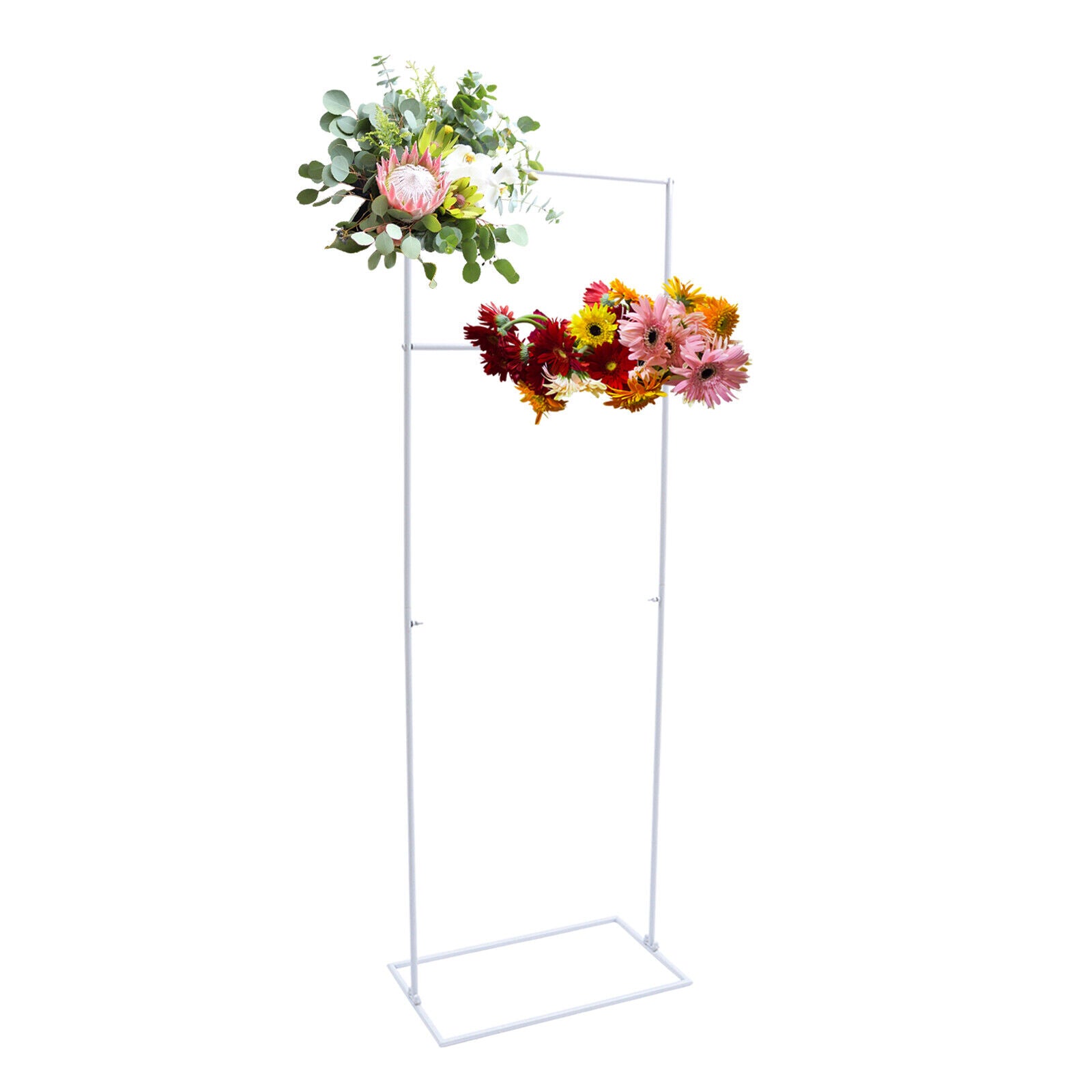 White Wedding Arch Rack 61.02" Wedding Party Backdrop Stand Flower Display Arch