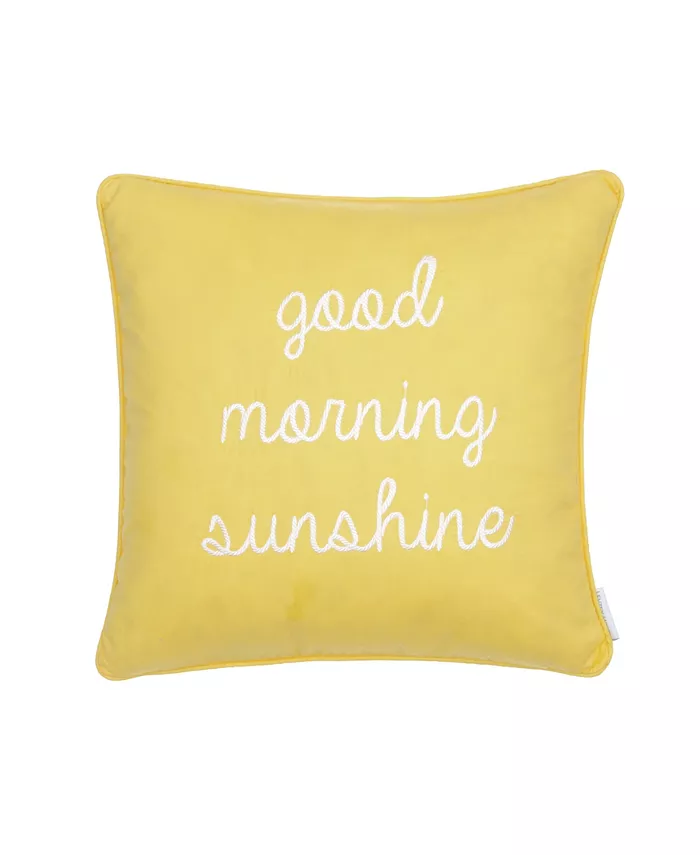 Levtex Riley Good Morning Sunshine Decorative Pillow， 18