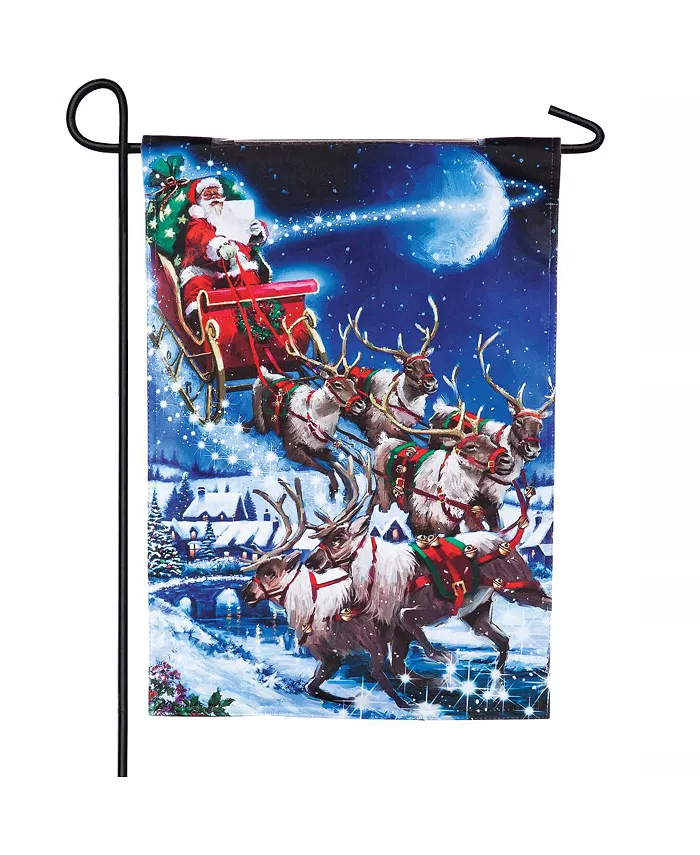 Evergreen Christmas Eve Garden Flag 12.5 x 18 Inches Indoor Outdoor Decor