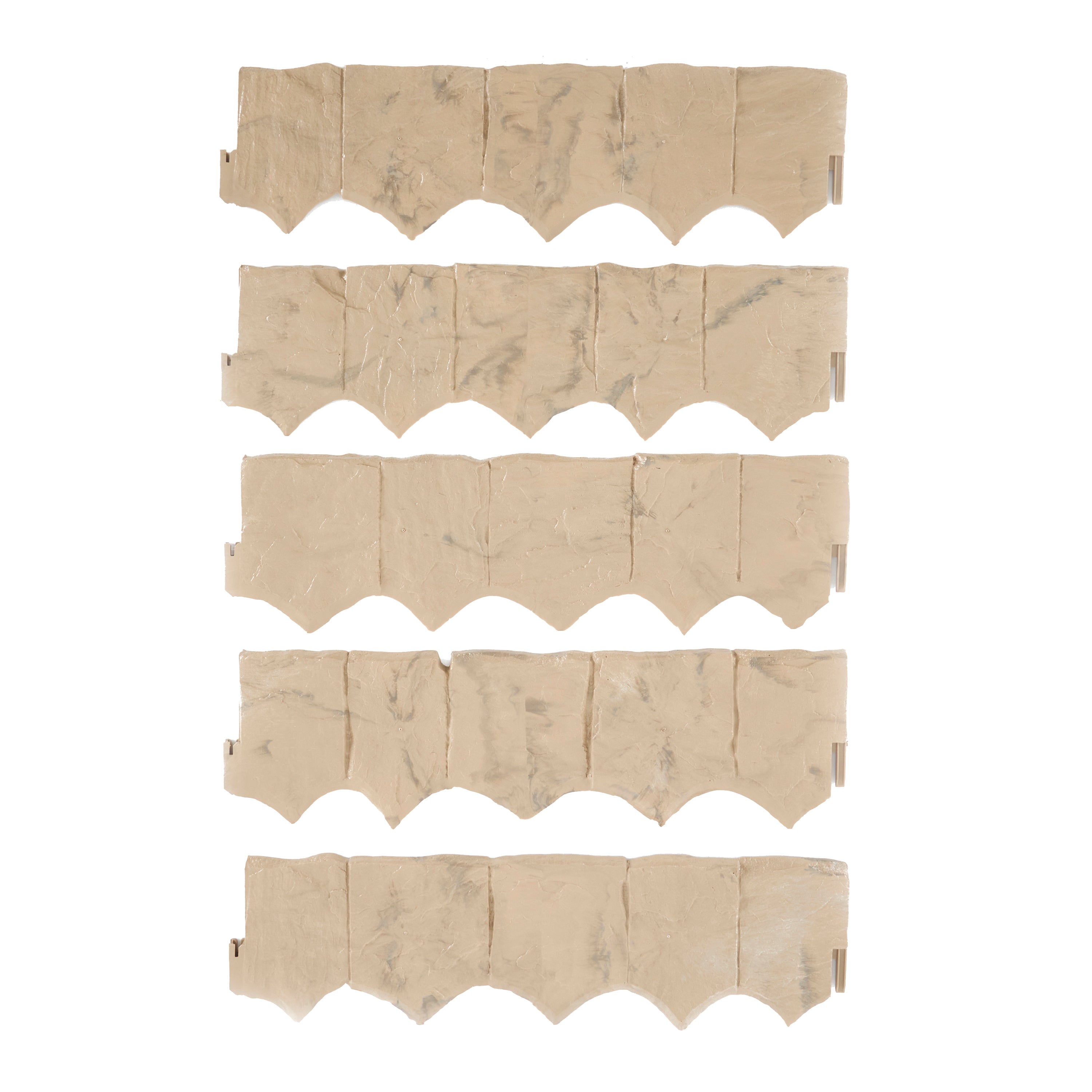 Suncast Landscape Design Border Decor Natural Rock Plastic Edging (20 Pack)