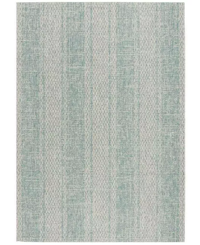 Safavieh Courtyard Light Gray and Aqua 6'7