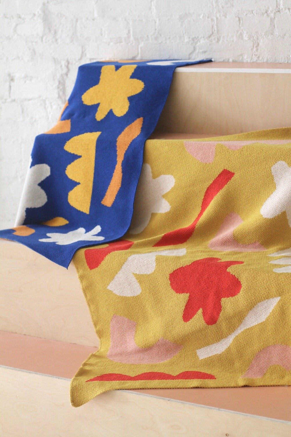 Shapes at Play Royal Mini Throw Blanket