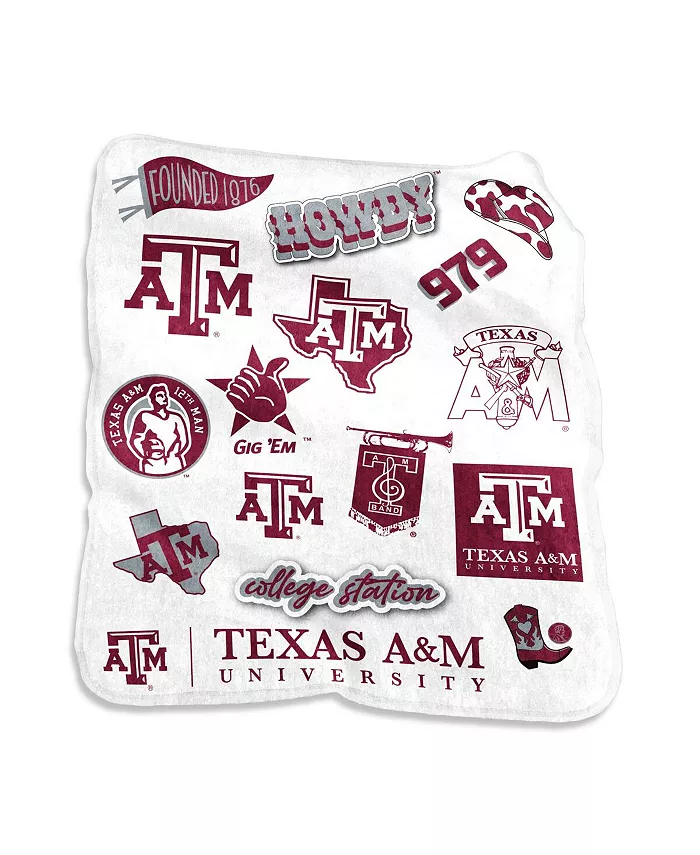 Logo Brands Texas AandM Aggies 50'' x 60'' Native Raschel Plush Throw Blanket