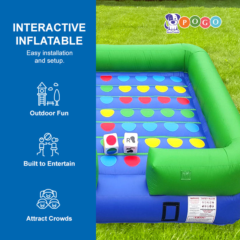 Pogo Bounce House Crossover Interactive Giant Inflatable Twister Game