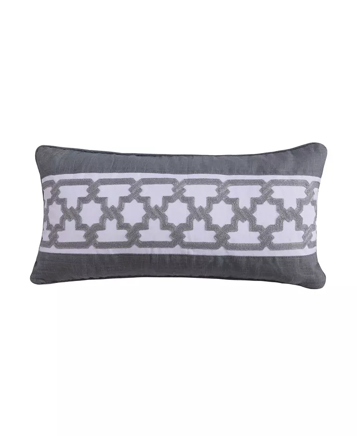 Levtex Montecito Pieced Crewel Decorative Pillow， 12