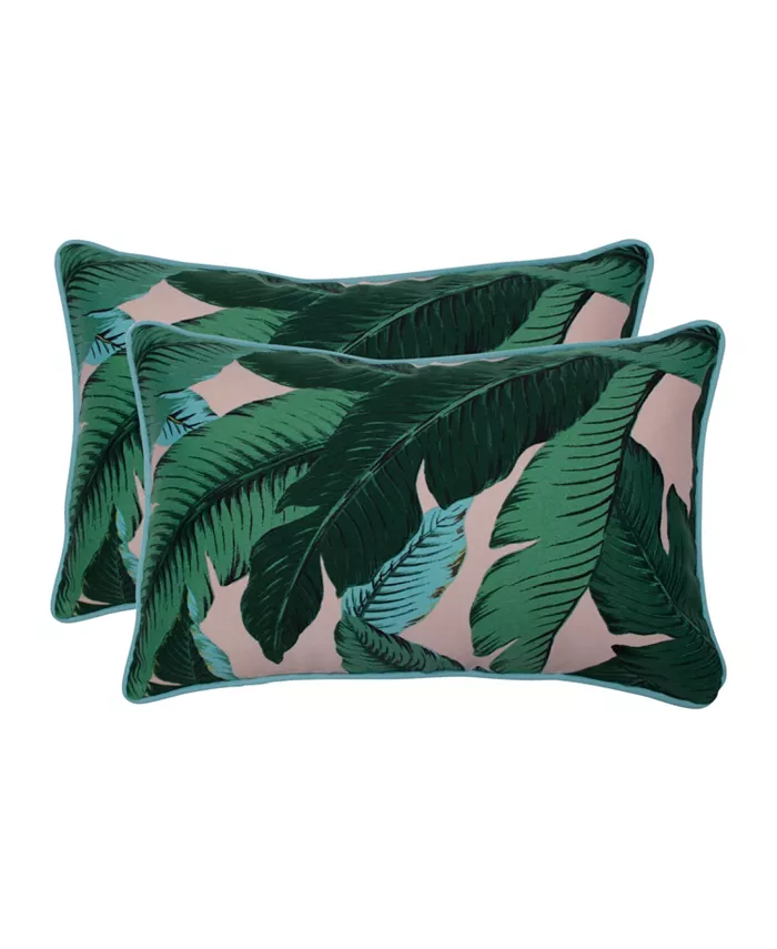 Pillow Perfect Swaying Palms Capri Rectangular Throw Pillow， Set of 2