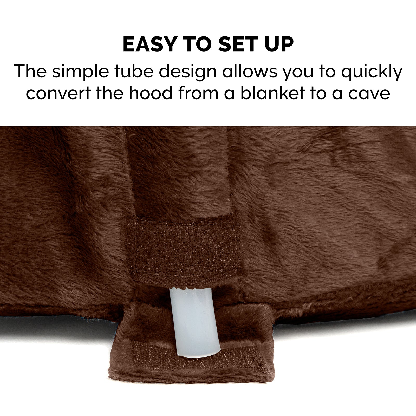 FurHaven Pet Dog Bed | Orthopedic Microvelvet Snuggery Burrow Pet Bed for Dogs and Cats， Espresso， 26-inch