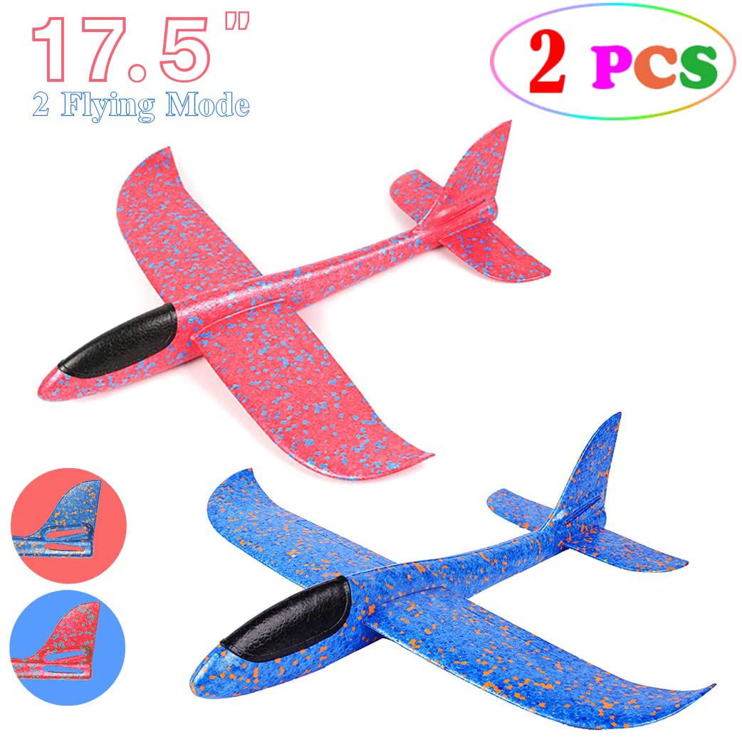 2 Pack Glider Plane Toys， 17.5