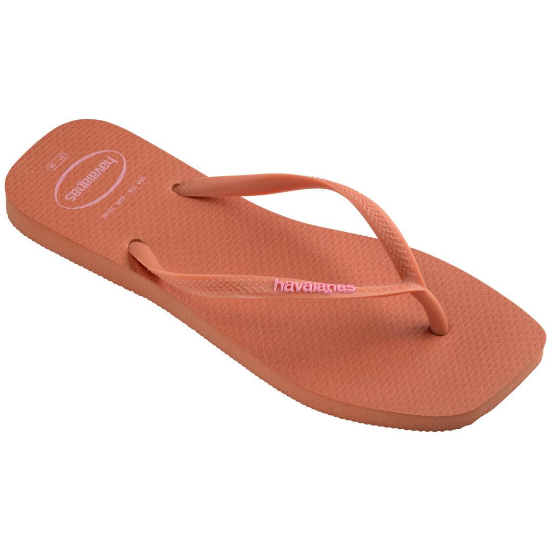 Chinelo Havaianas Slim Square Logo Pop Up