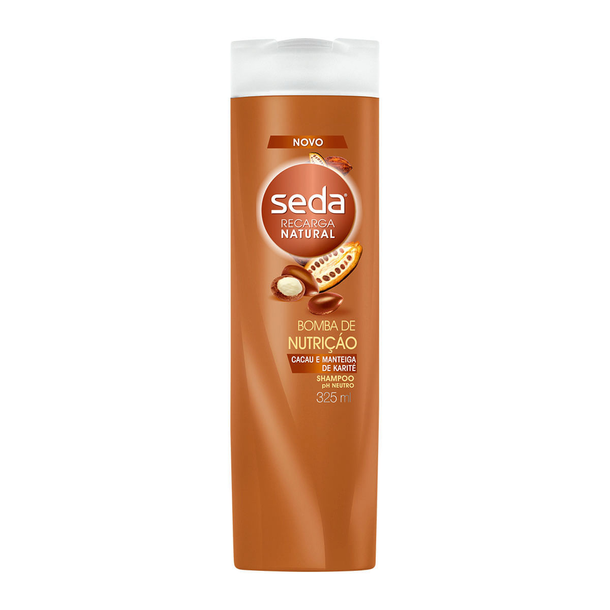 Shampoo Seda Recarga Natural Bomba de Nutricao com Cacau e Manteiga de Karite 325ml