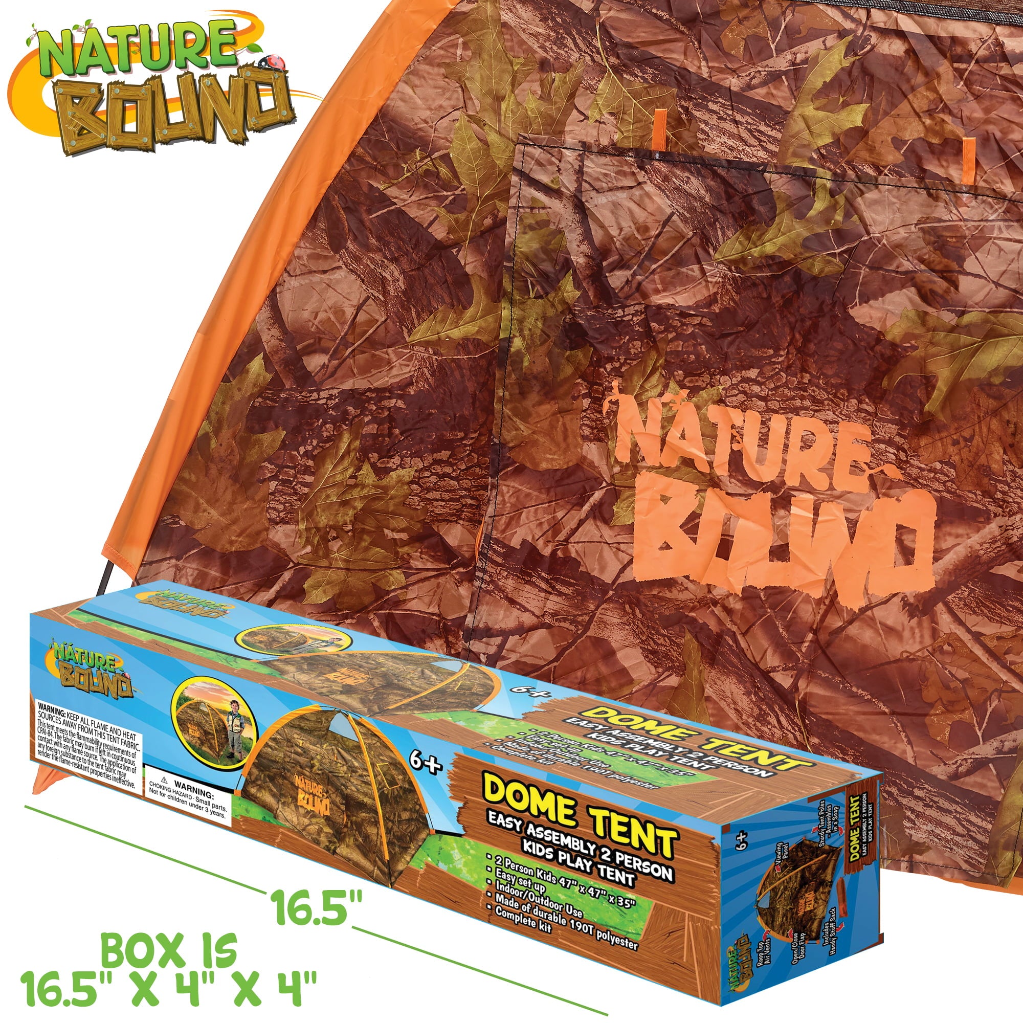 Nature Bound Kids Large 2 Person Camouflage Playhouse Tent - 47 X 47 X 35