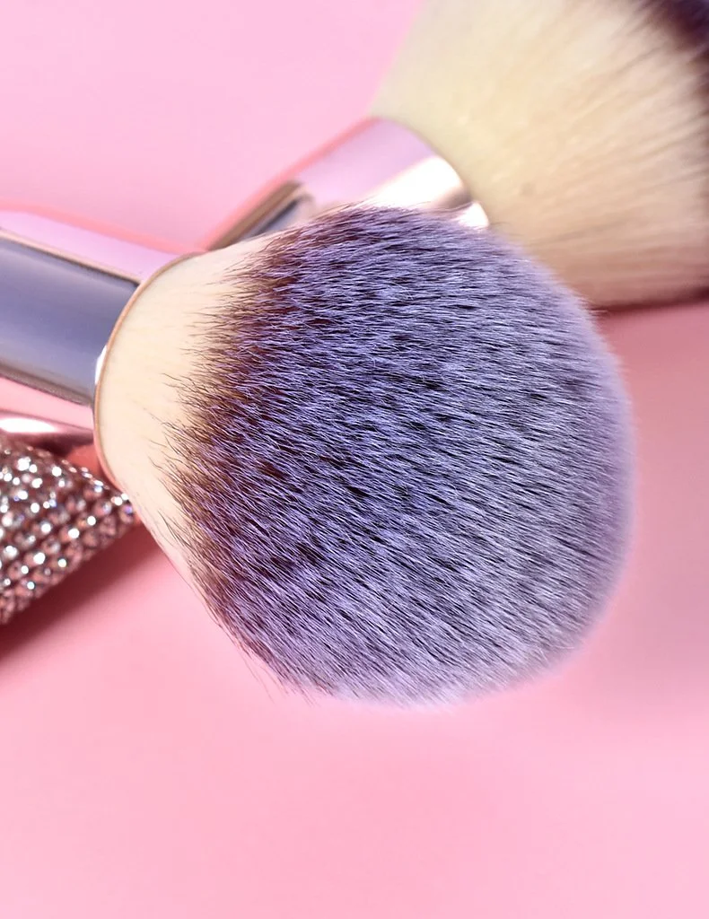 14pcs Rose Gold Diamond Cosmetic Brushes Set Shiny Rhinestone Makeup Brush Set