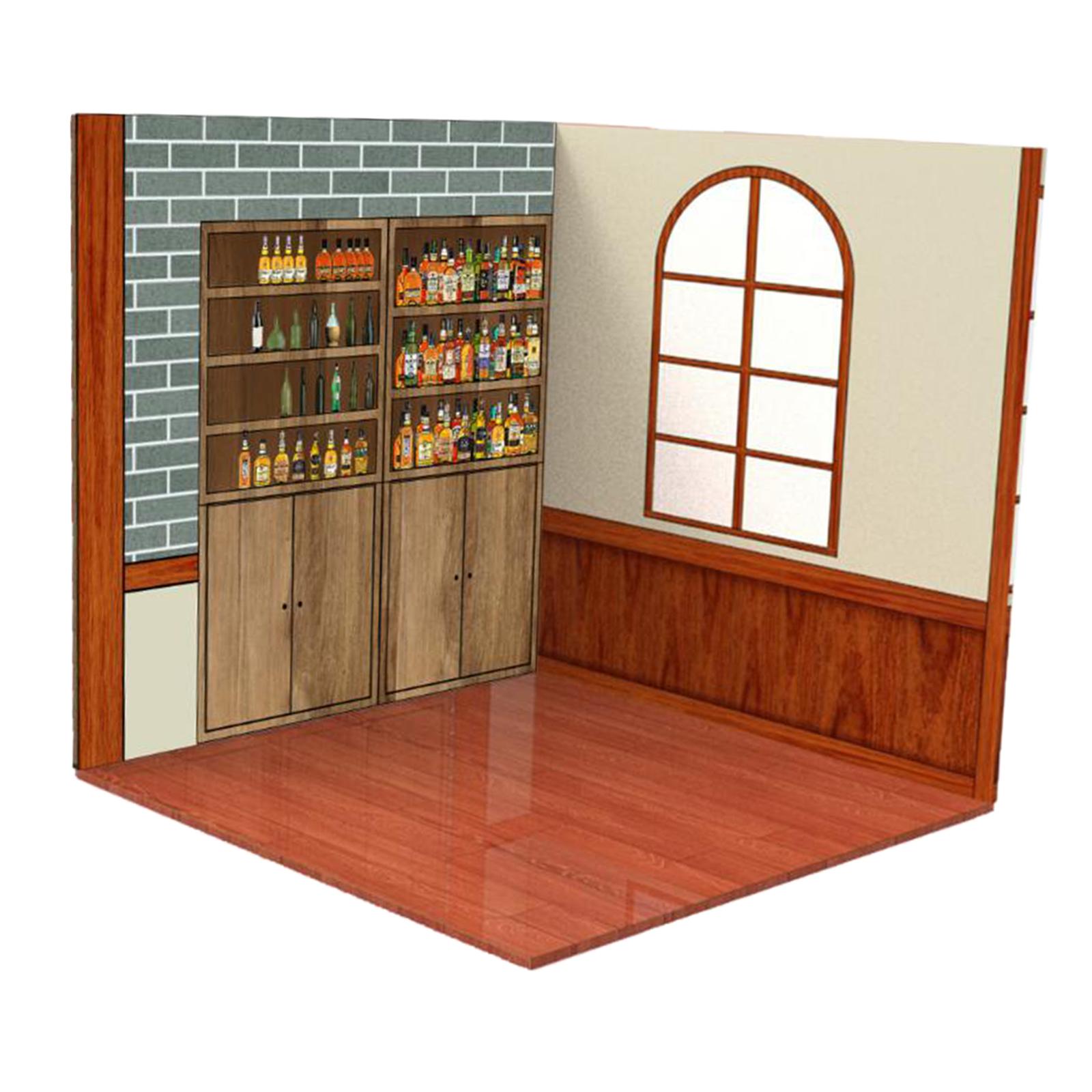 1/12 Scale Background Scene Model Collection ama Parking Lot Background Background Scene Action Figure Doll Vehicle Scene Toy Tea House