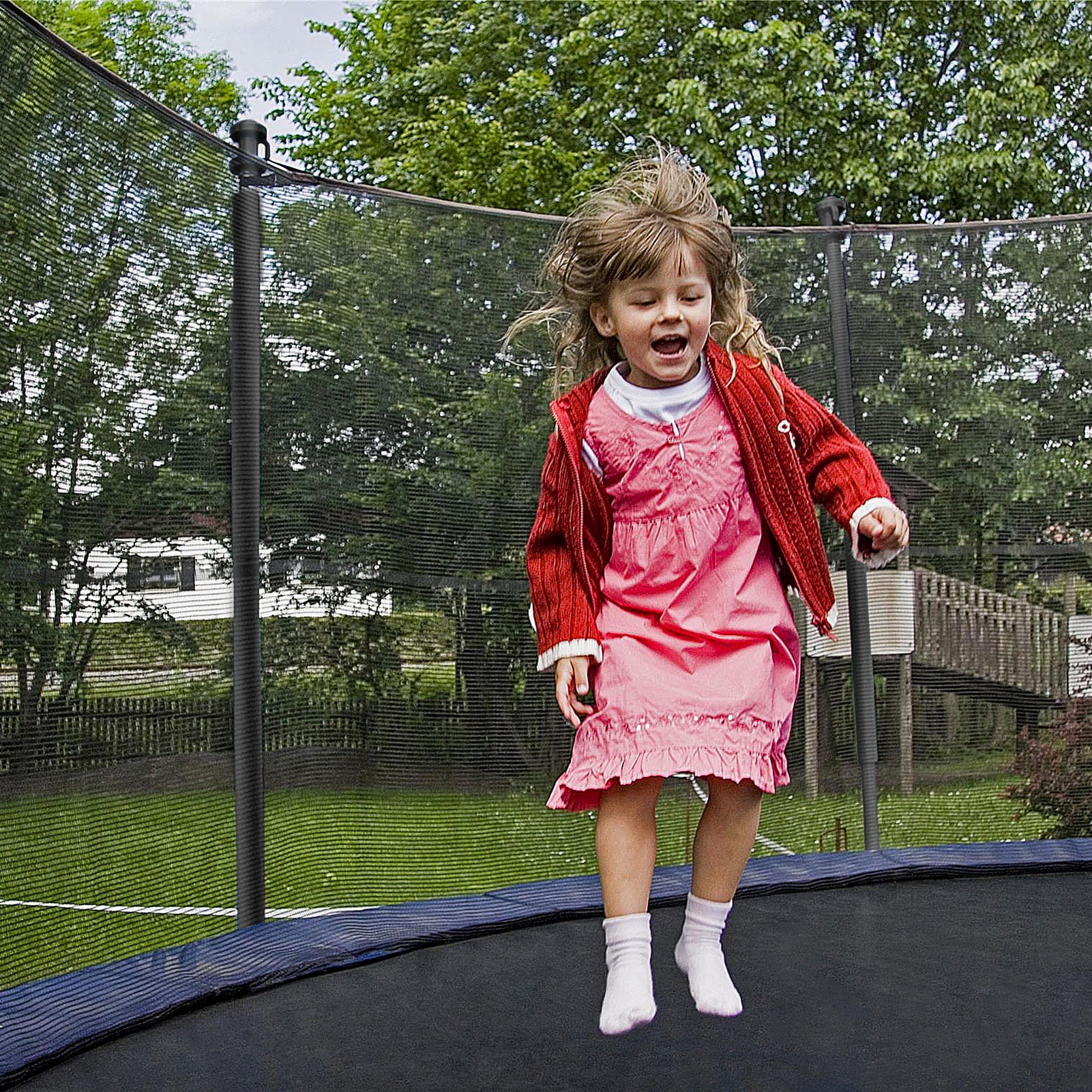 AEDILYS Trampoline 8FT 10FT 12FT 14FT 15FT 16FT Jump Recreational Trampolines with Enclosure Net - ASTM Approved- Combo Bounce Outdoor Trampoline for Kids Family Happy Time