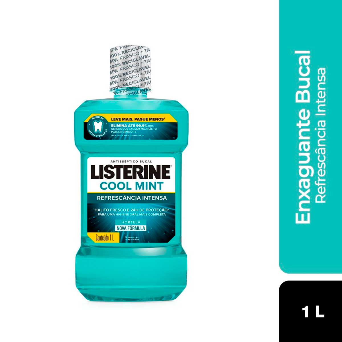 Enxaguante Bucal Hortela Listerine Cool Mint Frasco 1l Leve Mais Pague Menos