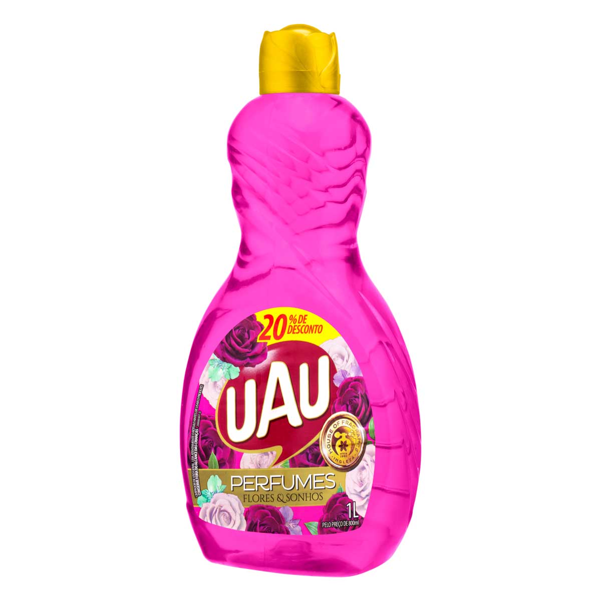 Limpador Perfumado Flores & Sonhos Uau Perfumes Frasco 1l Gratis 20% de Desconto