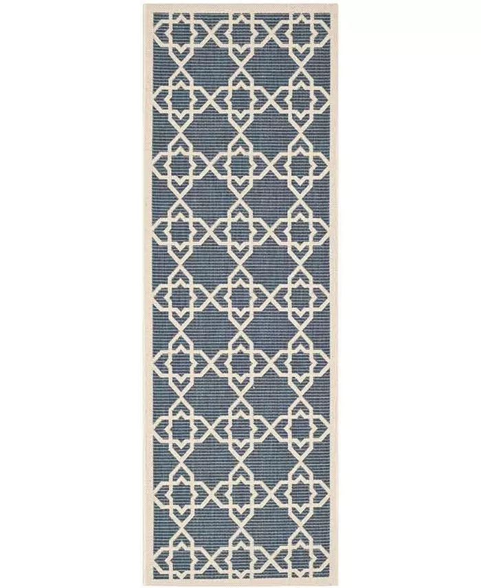 Safavieh Courtyard Navy and Beige 2'3