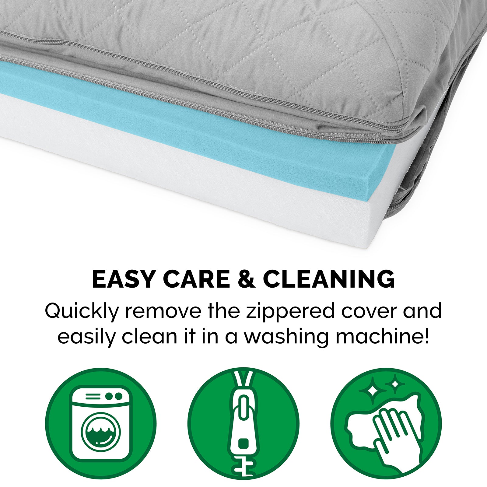 FurHaven Pet Dog Bed | Cooling Gel Memory Foam Orthopedic Quilted Sofa-Style Couch Pet Bed for Dogs and Cats， Silver Gray， Jumbo