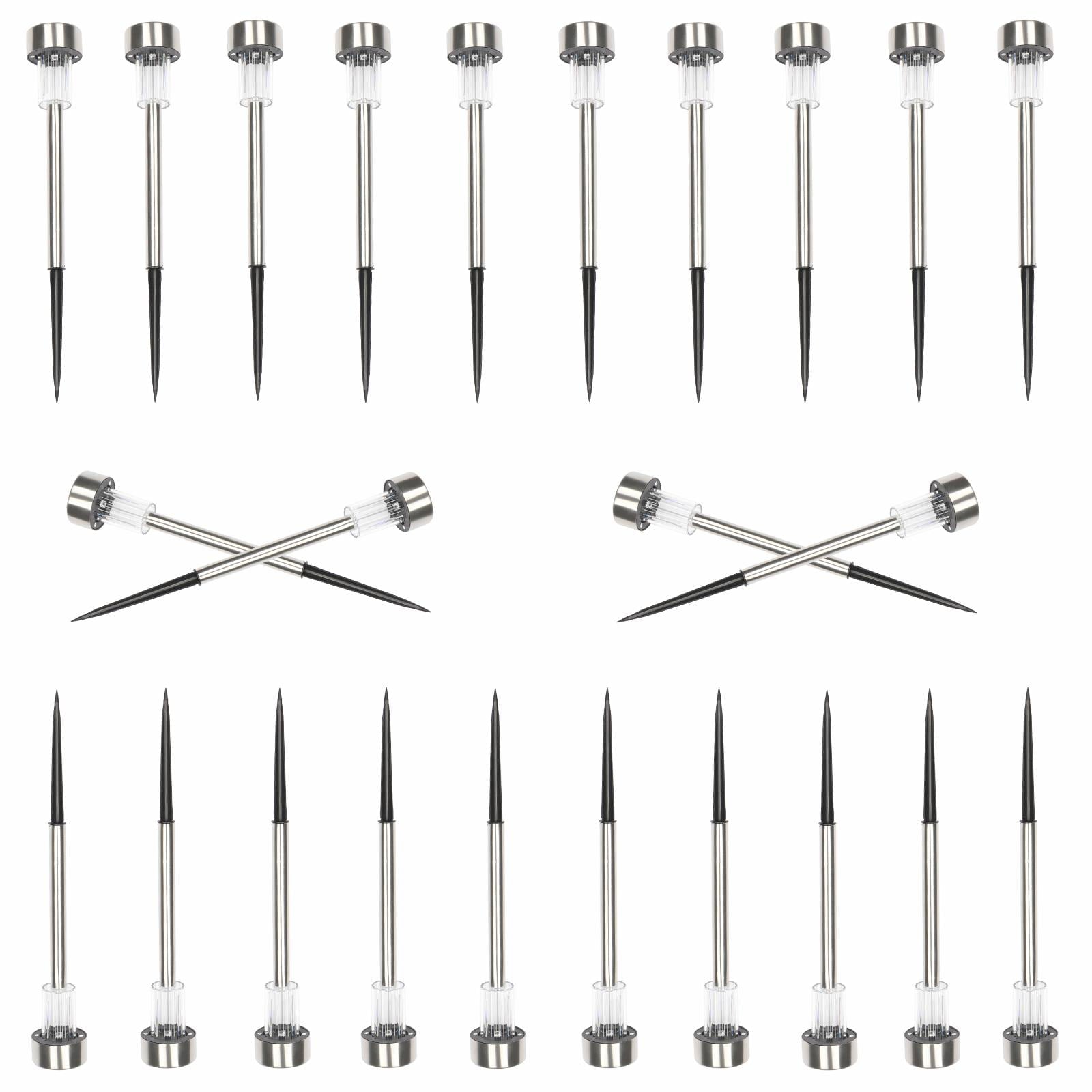 Zimtown 24pcs 5W Garden High Brightness Solar Power LED Lawn Lamps W/ Lampshades Stailess Steel